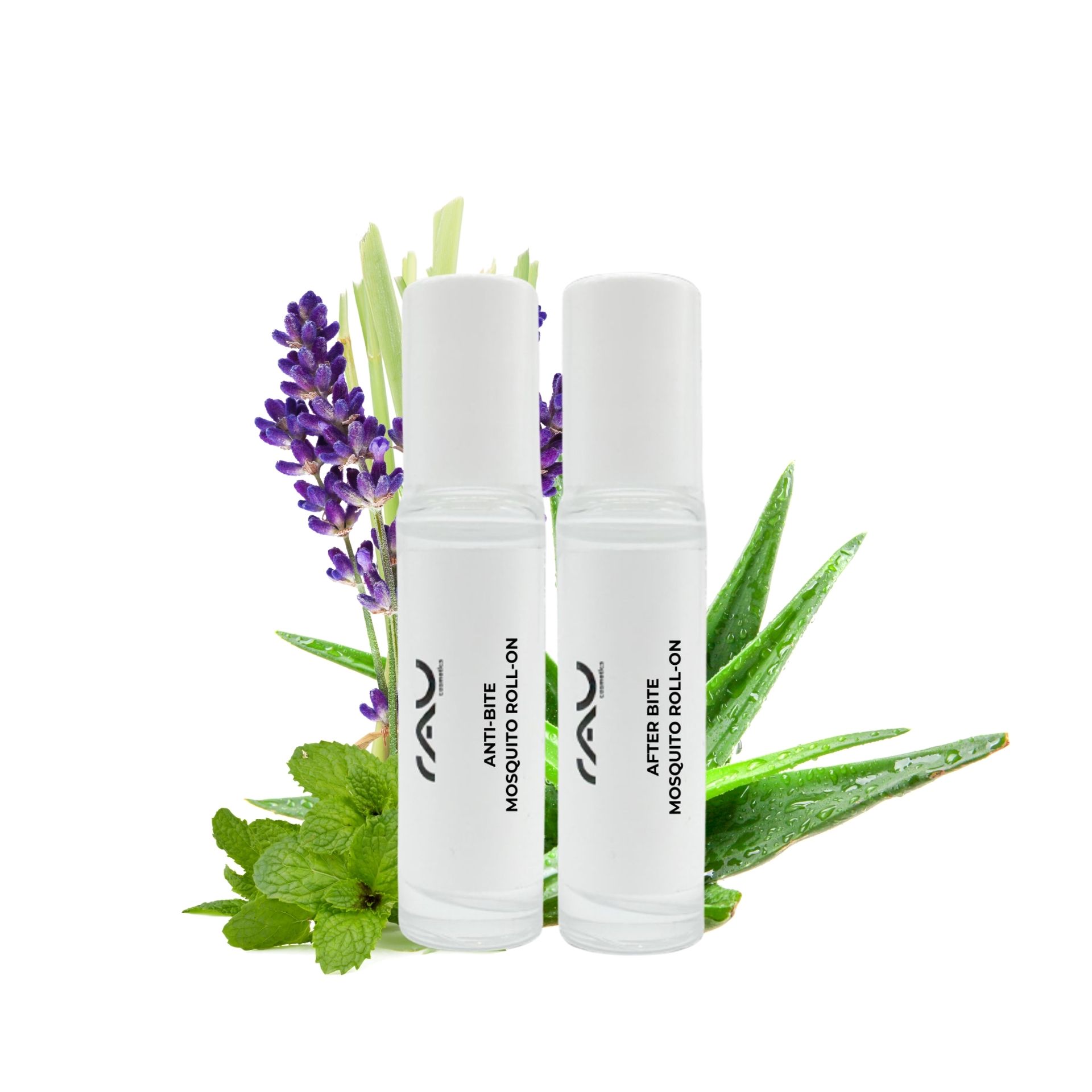 Set antizanzare RAU - Roll-On anti-puntura e anti-puntura Kräuterig, Kräuter, Blume, Lavendel, Lotion