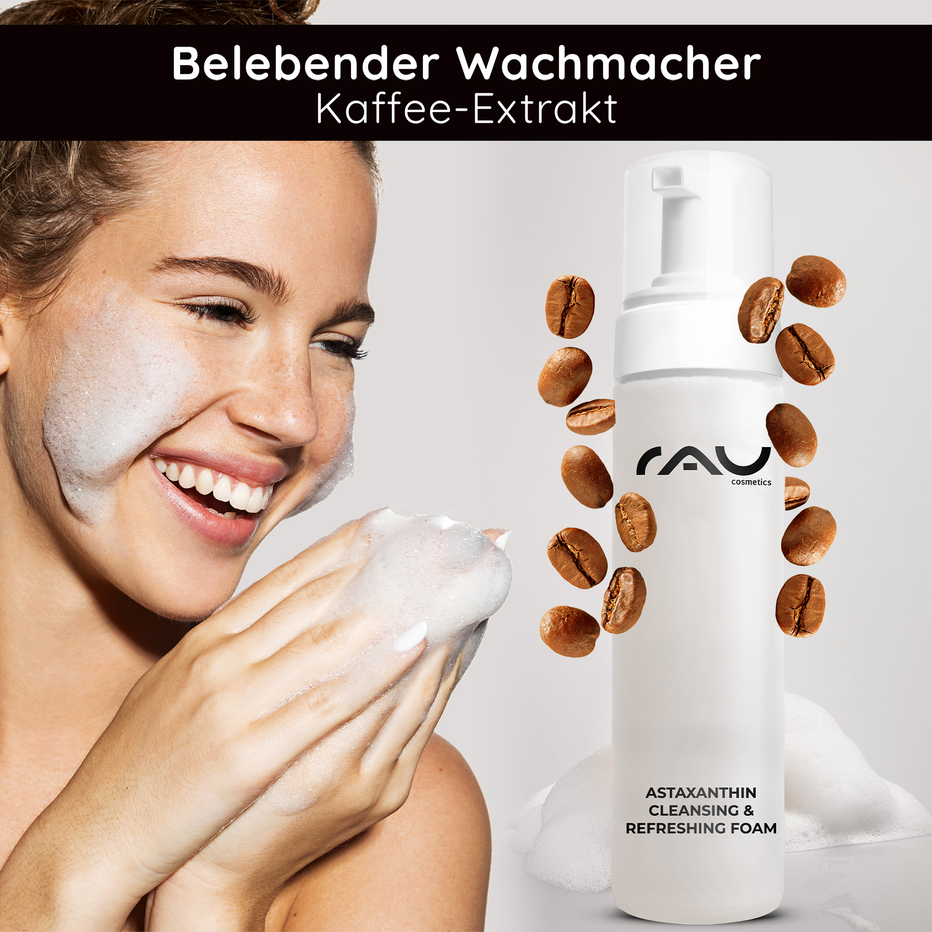 Schiuma detergente e rinfrescante 200 ml Schiuma detergente Kopf, Person, Gesicht, Erwachsener, Frau