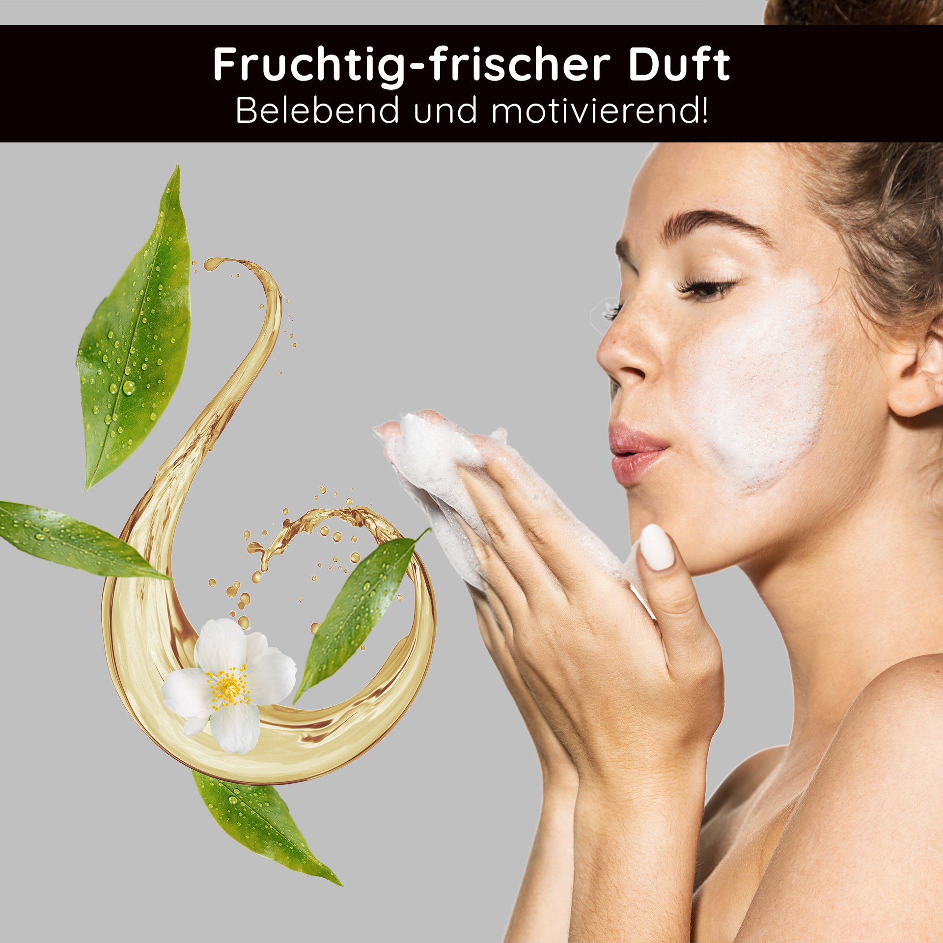 Schiuma detergente e rinfrescante 200 ml Schiuma detergente Erwachsener, Weiblich, Person, Frau, Kopf