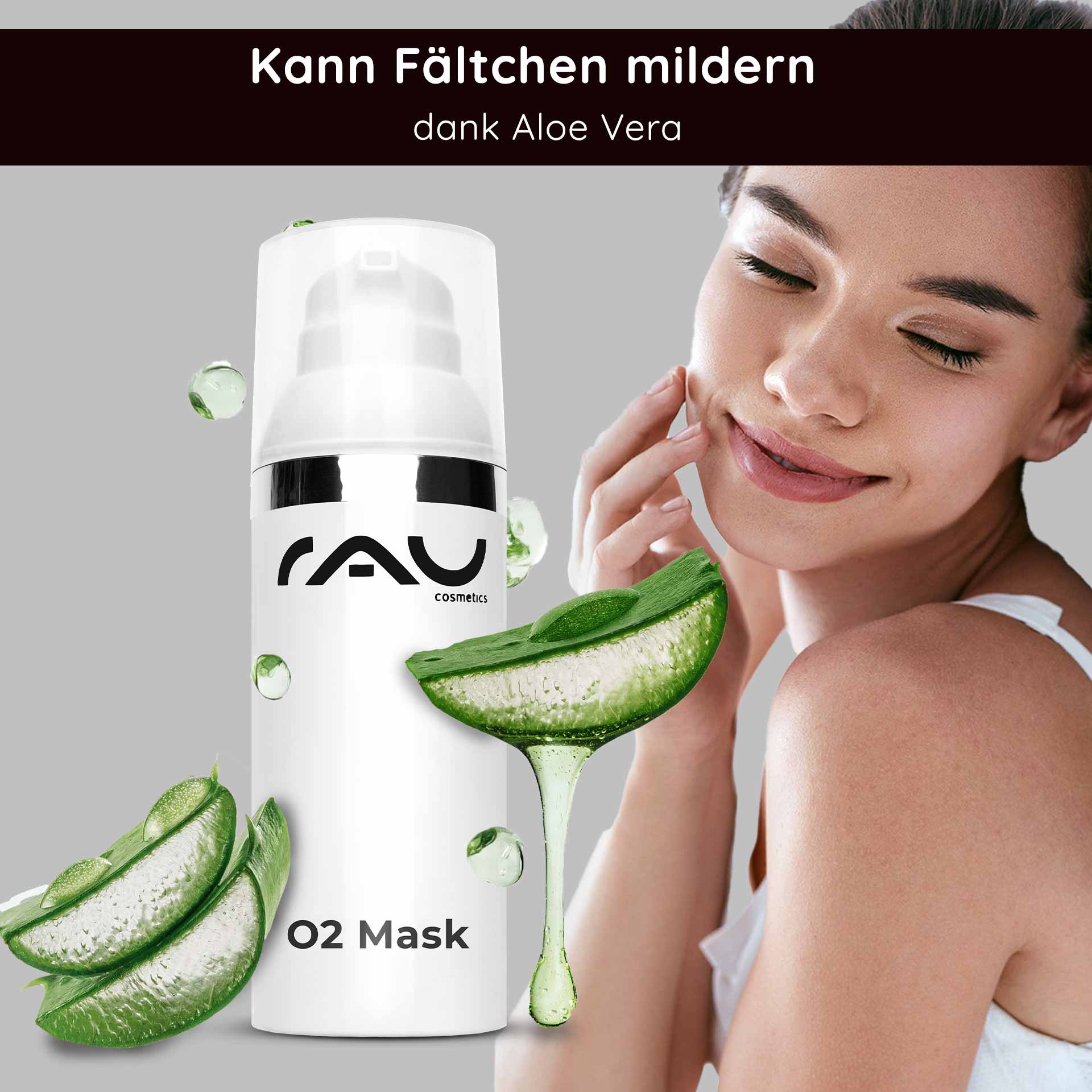 O2 Mask 50 ml Maschera con aloe vera, arnica e ginkgo Gesicht, Kopf, Person