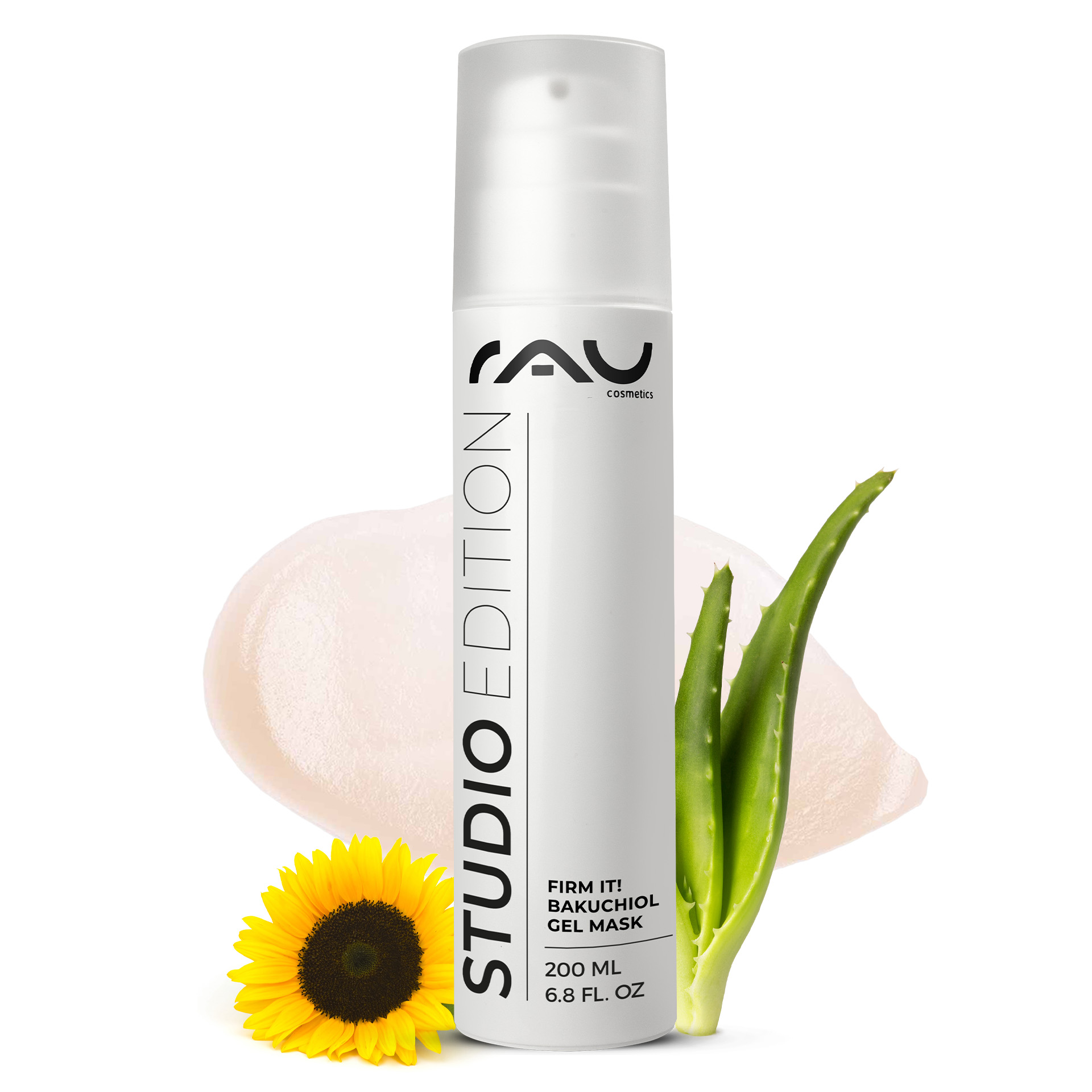 Rassodare! Bakuchiol Maschera Gel 200 ml Antietà e Idratazione Kräuterig, Kräuter, Pflanze, Blume