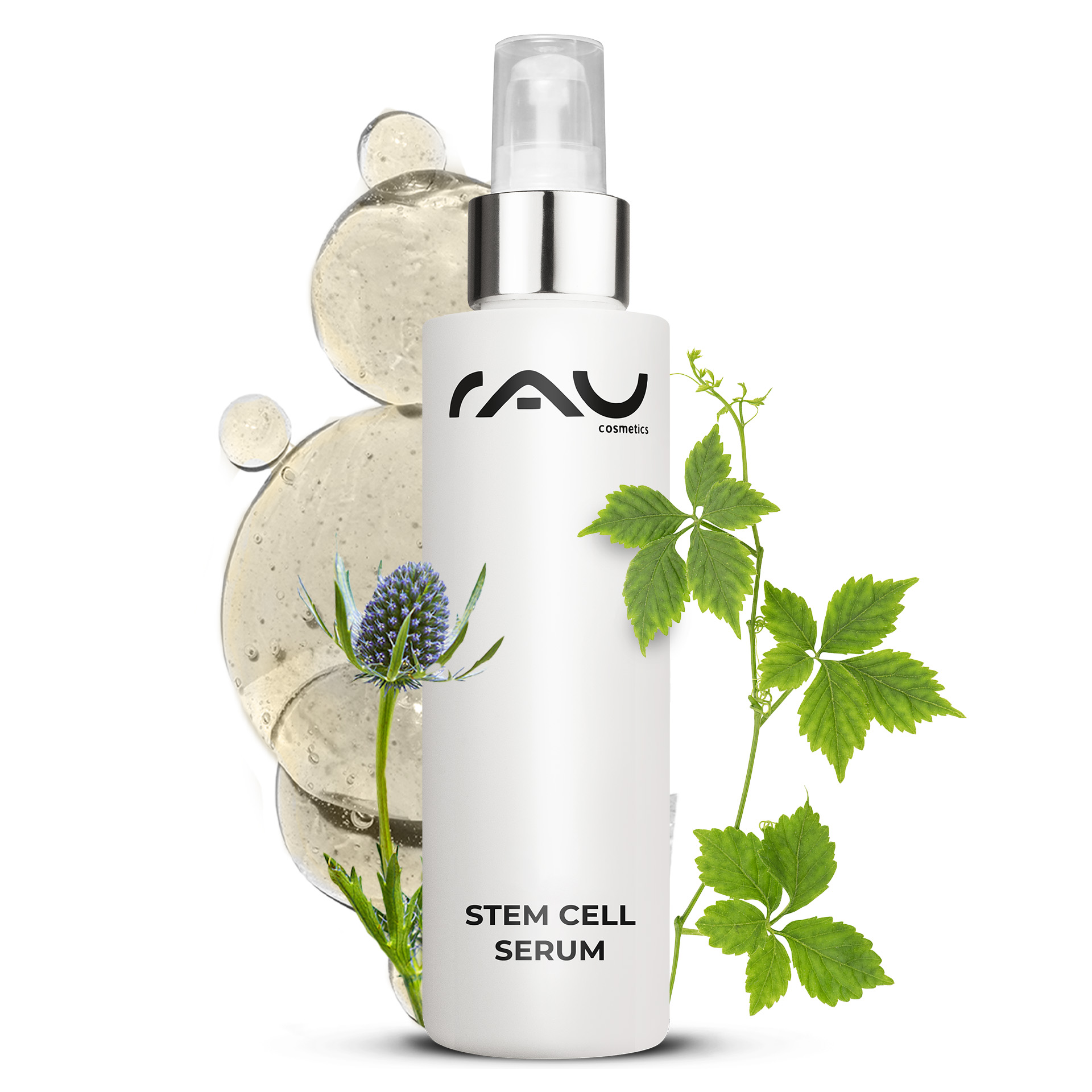 Siero alle cellule staminali 100 ml Siero alle cellule staminali anti-età per pelli mature e secche Kräuterig, Kräuter, Pflanze, Flasche, Lotion
